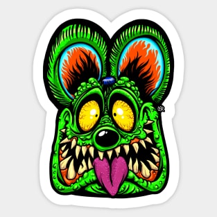 Rat Fink face fan art Sticker